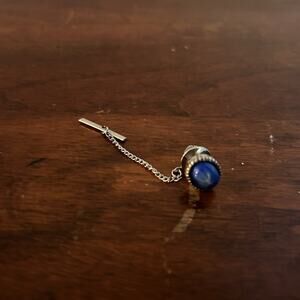 Tie Pin / Tack Chain Silver Tone Men’s Accessory Mid Century